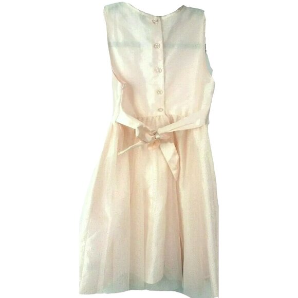 Girls Pink Dress Party Size 10 Holiday Festive Pink Glitter Tulle - Picture 2 of 8